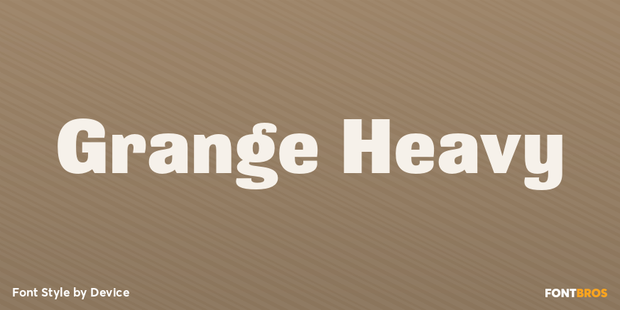 Grange Heavy Font Poster #1