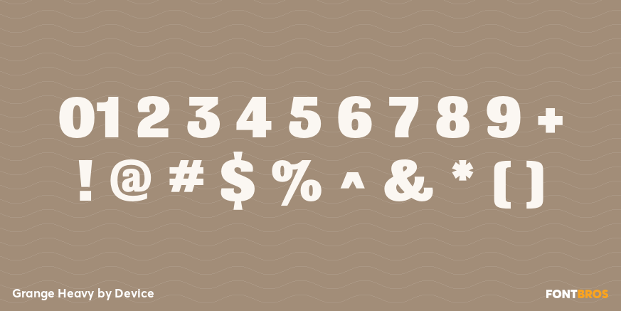 Grange Heavy Font Poster #1