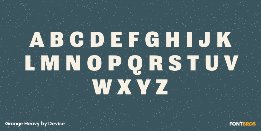 Grange Heavy Font Poster #1