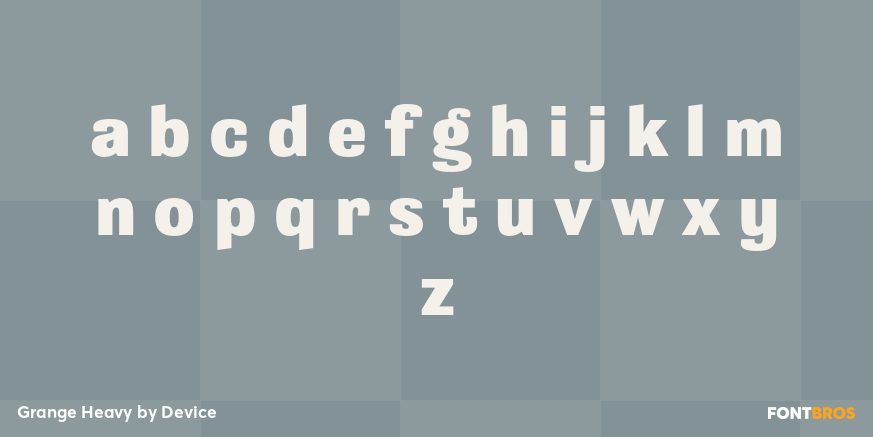 Grange Heavy Font Poster #1