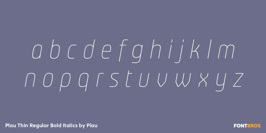 Plau Thin Regular Bold Italics Font Poster #3