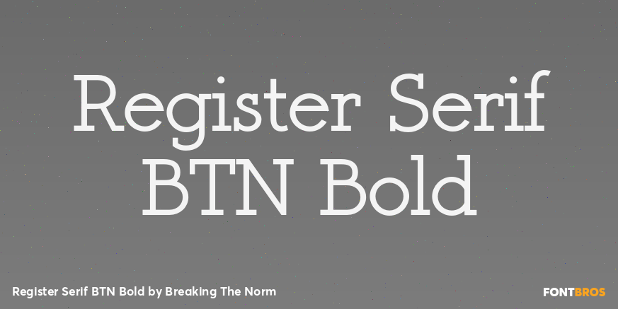 Register Serif BTN Bold Font Poster #1