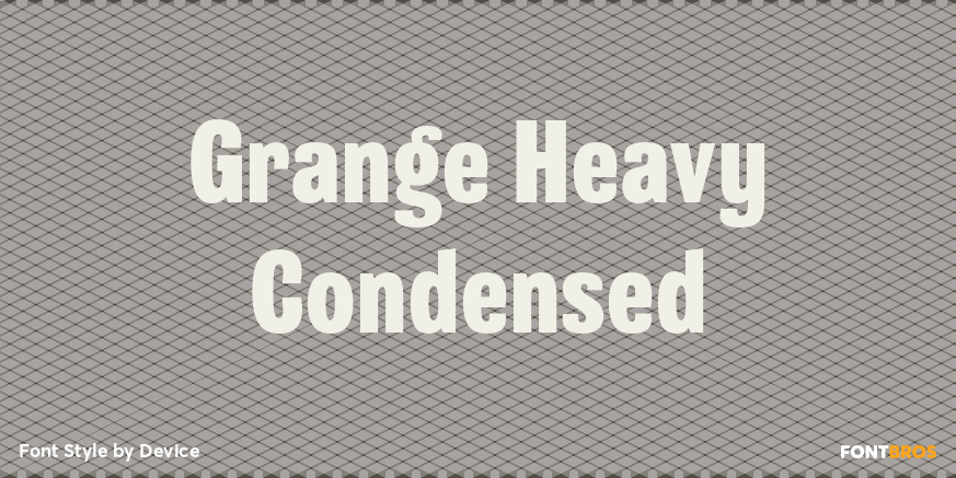 Grange Heavy Condensed Poster