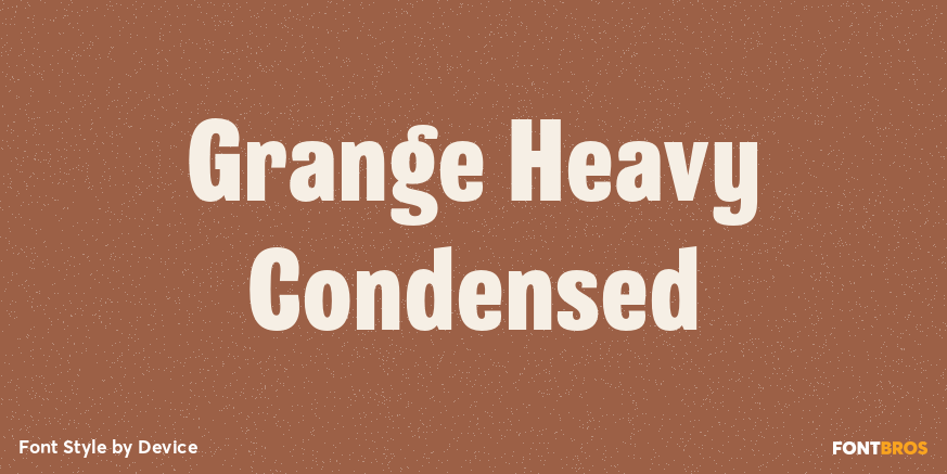 Grange Heavy Condensed Poster