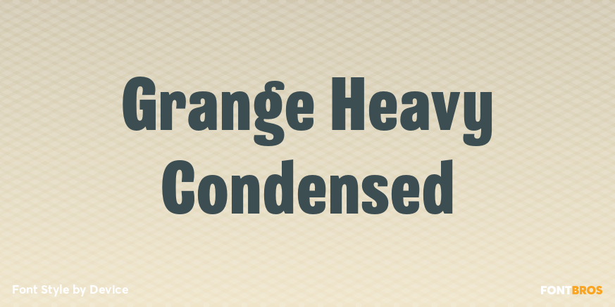 Grange Heavy Condensed Poster