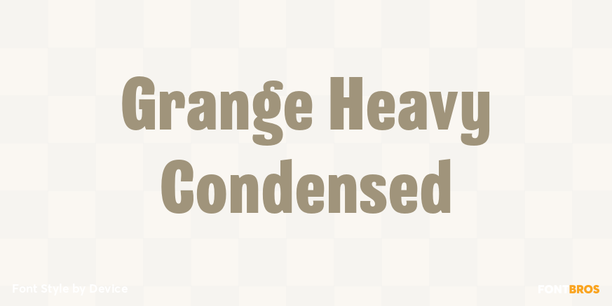 Grange Heavy Condensed Poster