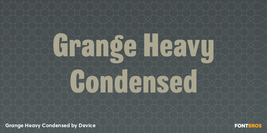 Grange Heavy Condensed Poster