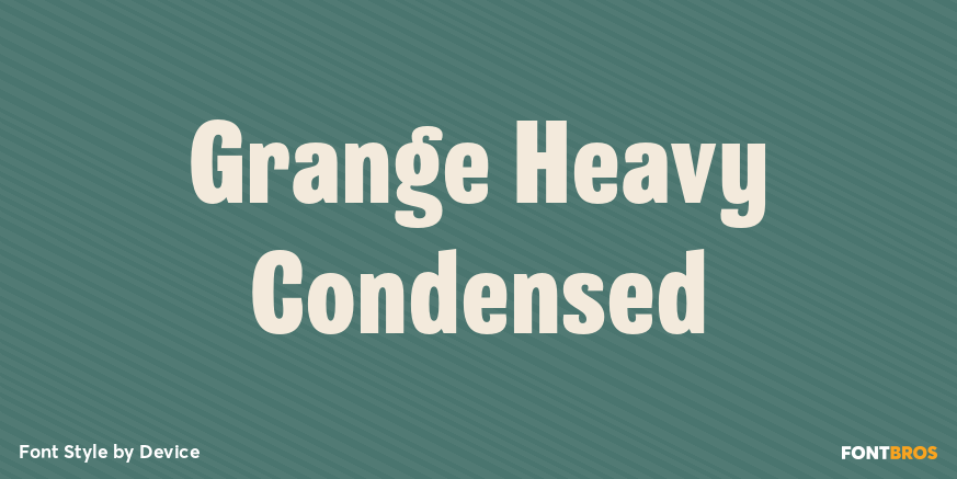 Grange Heavy Condensed Poster