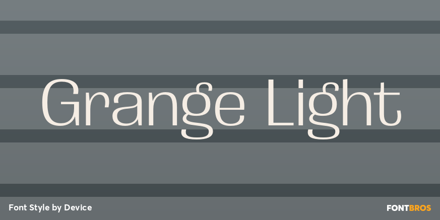 Grange Light Font Poster #1