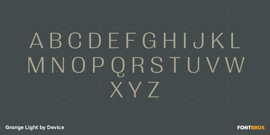 Grange Light Font Poster #2