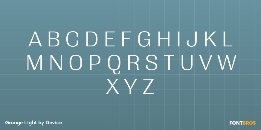 Grange Light Font Poster #1