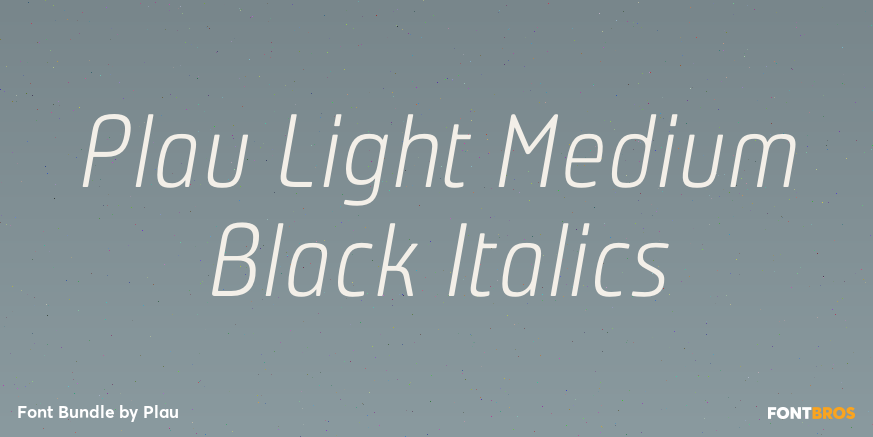 Plau Light Medium Black Italics Poster