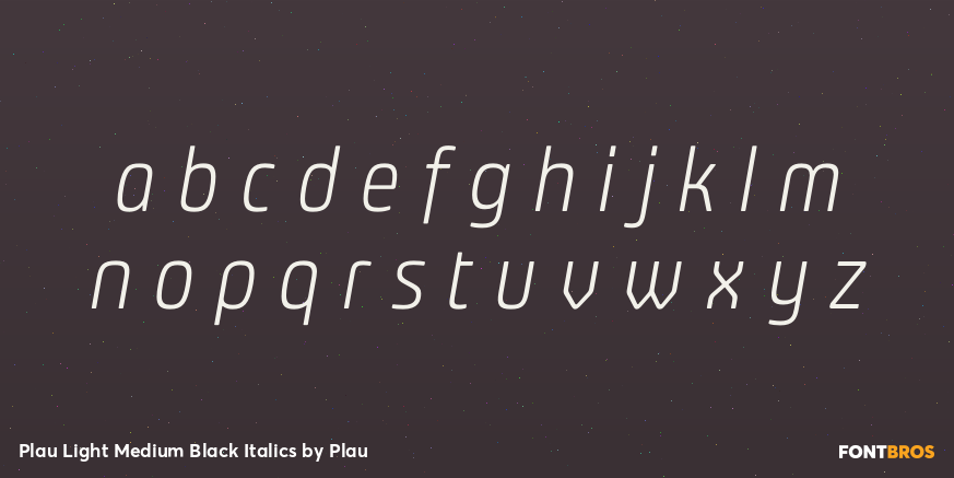 Plau Light Medium Black Italics Font Poster #1