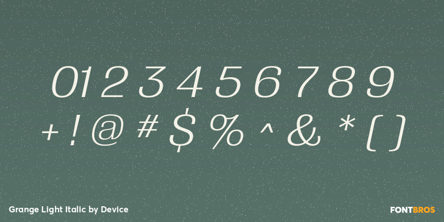 Grange Light Italic Font Poster #4