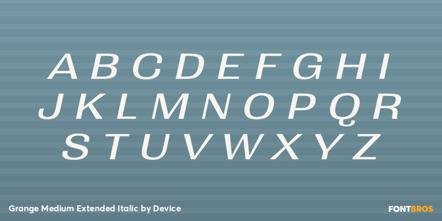 Grange Medium Extended Italic Font Poster #2