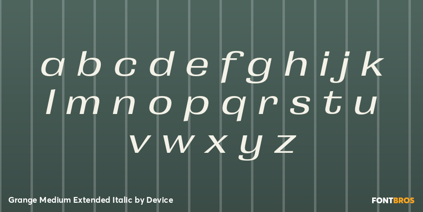 Grange Medium Extended Italic Font Poster #3