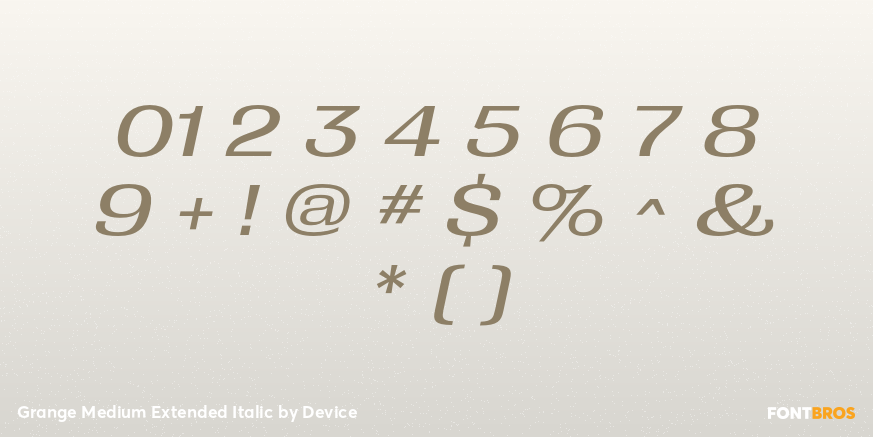 Grange Medium Extended Italic Font Poster #4
