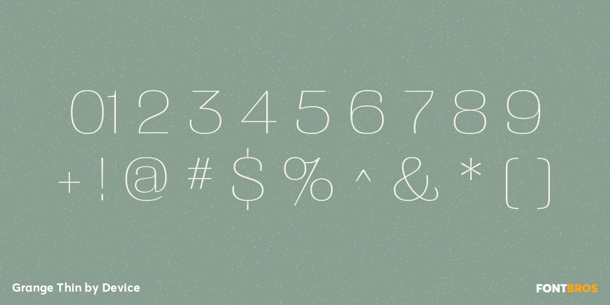 Grange Thin Font Poster #1