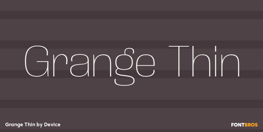 Grange Thin Font Poster #1