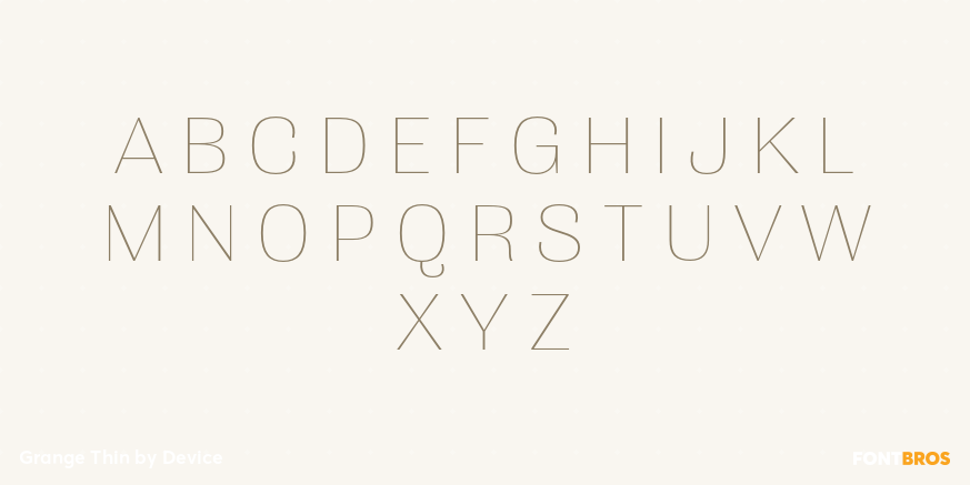 Grange Thin Font Poster #2