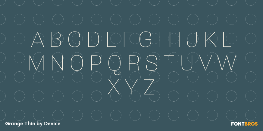 Grange Thin Font Poster #1
