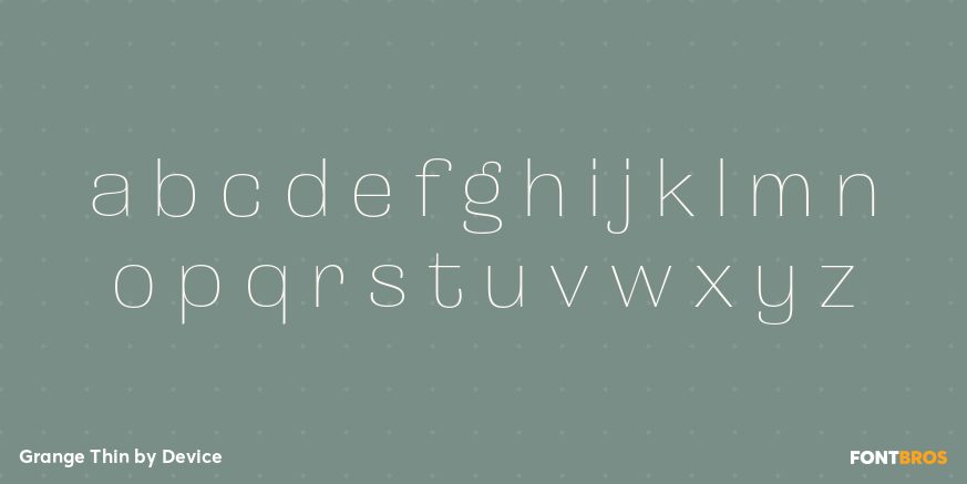 Grange Thin Font Poster #1
