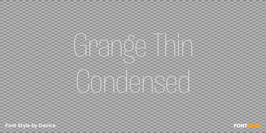 Grange Thin Condensed Font Poster #1