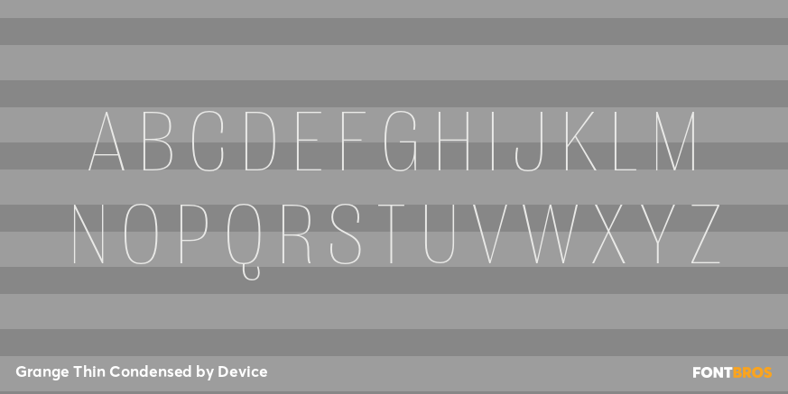 Grange Thin Condensed Font Poster #2