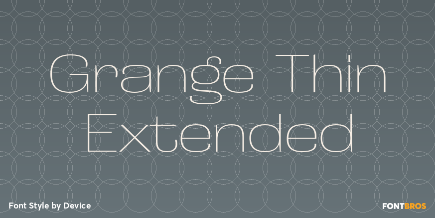 Grange Thin Extended Font Poster #1