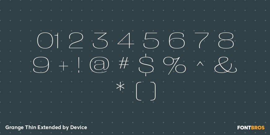 Grange Thin Extended Font Poster #1
