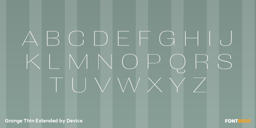 Grange Thin Extended Font Poster #1