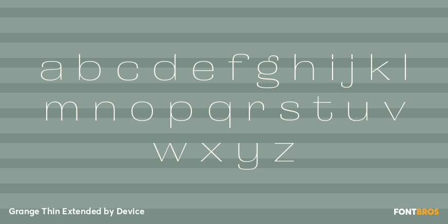 Grange Thin Extended Font Poster #1