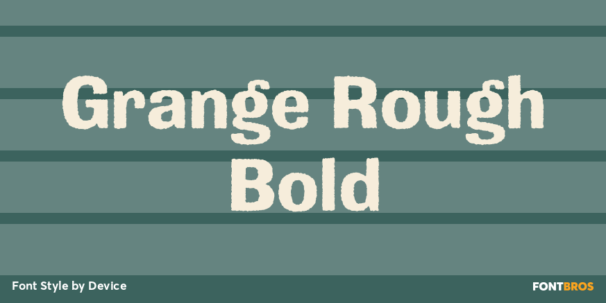 Grange Rough Bold Font Poster #1