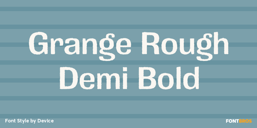 Grange Rough Demi Bold Poster