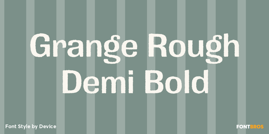 Grange Rough Demi Bold Poster