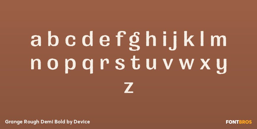 Grange Rough Demi Bold Font Poster #1