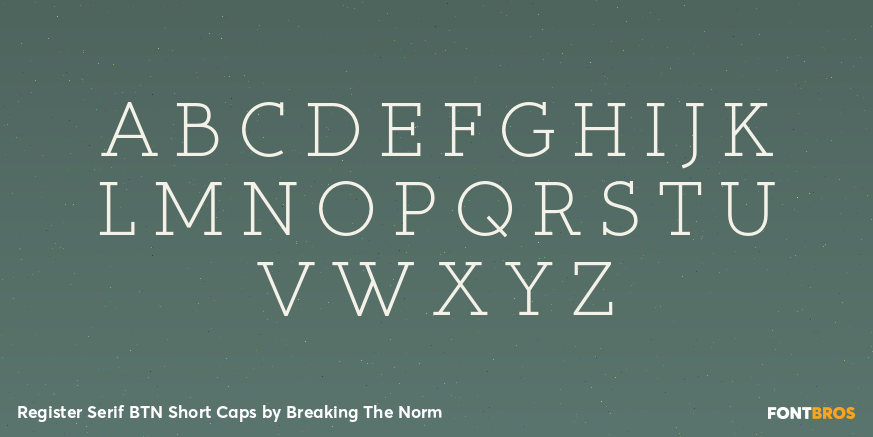 Register Serif BTN Short Caps Font Poster #2