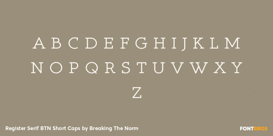 Register Serif BTN Short Caps Font Poster #3