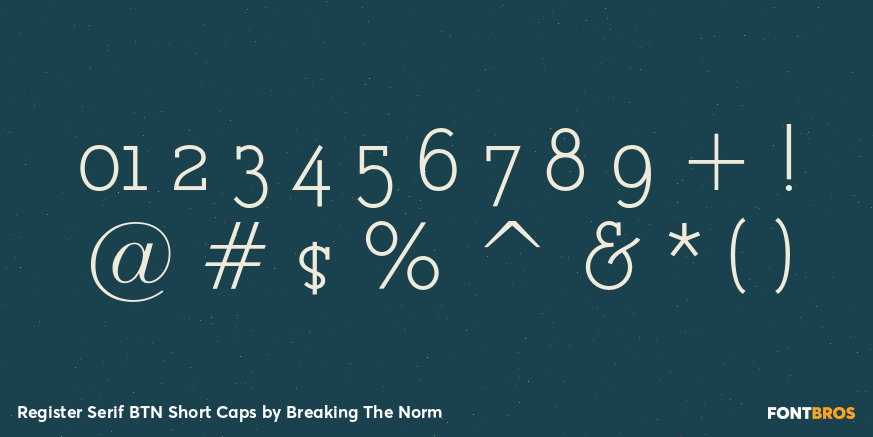 Register Serif BTN Short Caps Font Poster #4