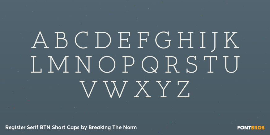 Register Serif BTN Short Caps Font Poster #1