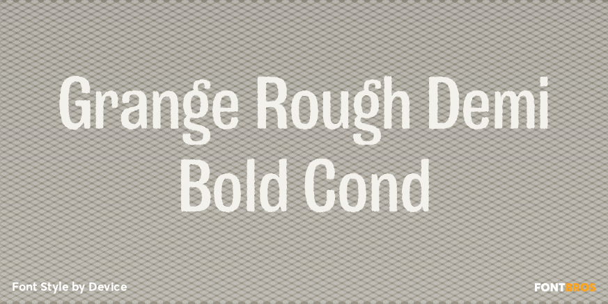 Grange Rough Demi Bold Cond Poster