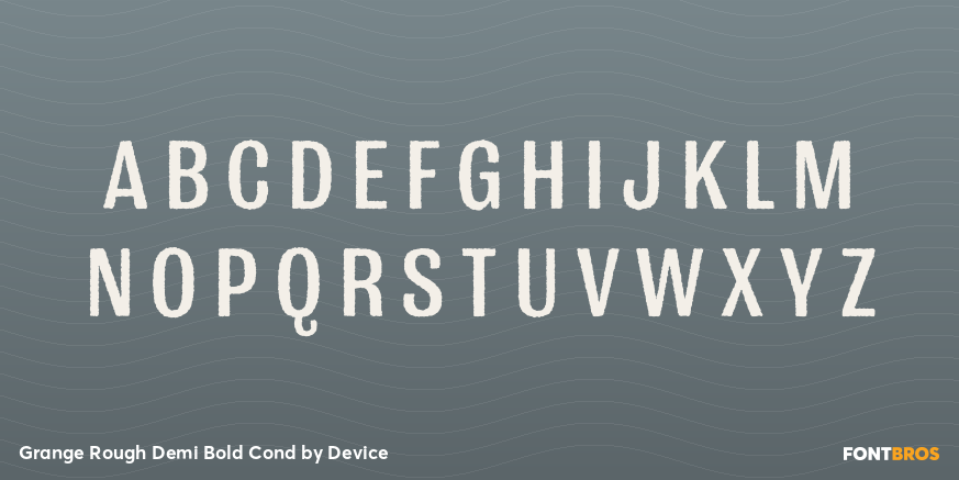 Grange Rough Demi Bold Cond Font Poster #2