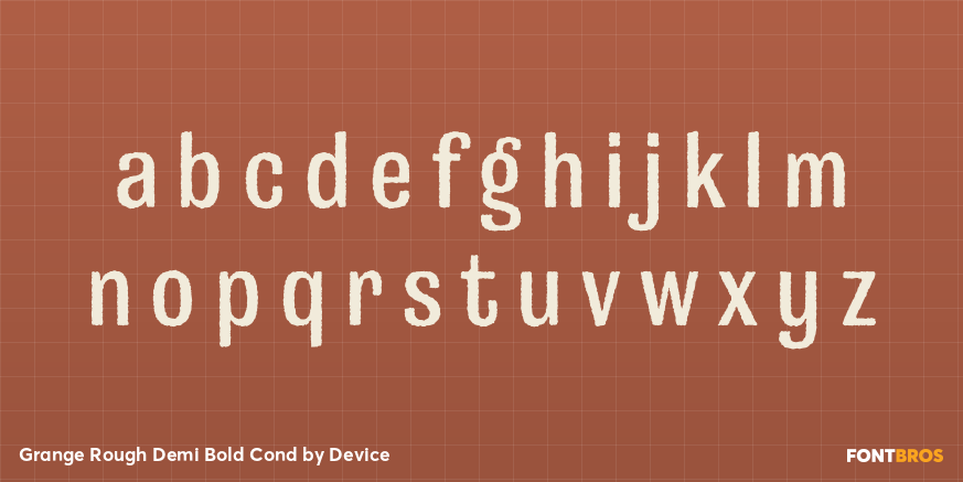 Grange Rough Demi Bold Cond Font Poster #3