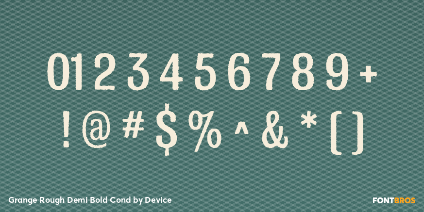 Grange Rough Demi Bold Cond Font Poster #4