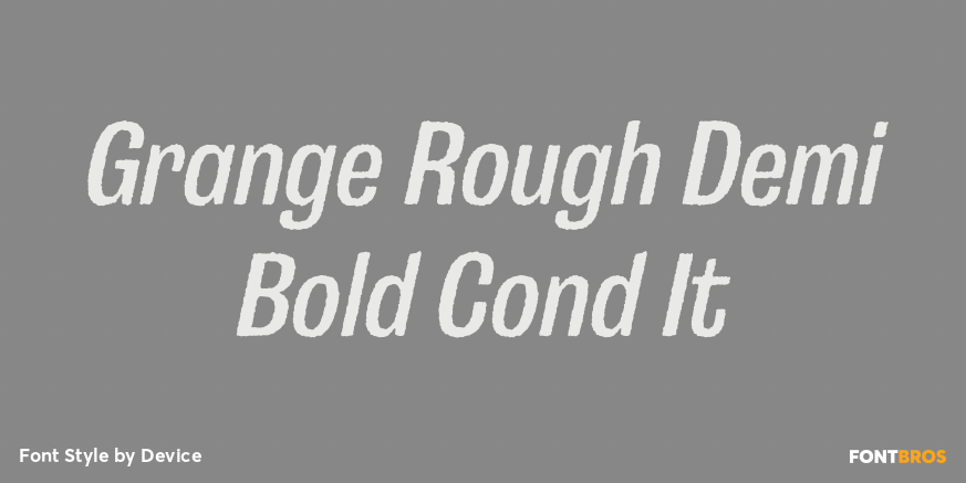 Grange Rough Demi Bold Cond It Poster