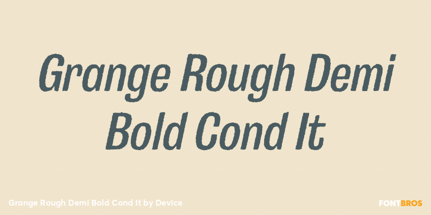 Grange Rough Demi Bold Cond It Poster