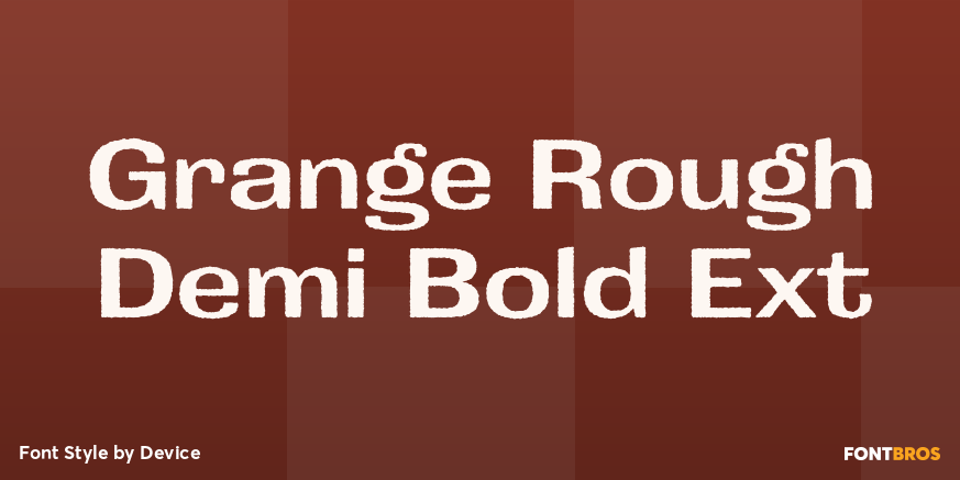 Grange Rough Demi Bold Ext Poster