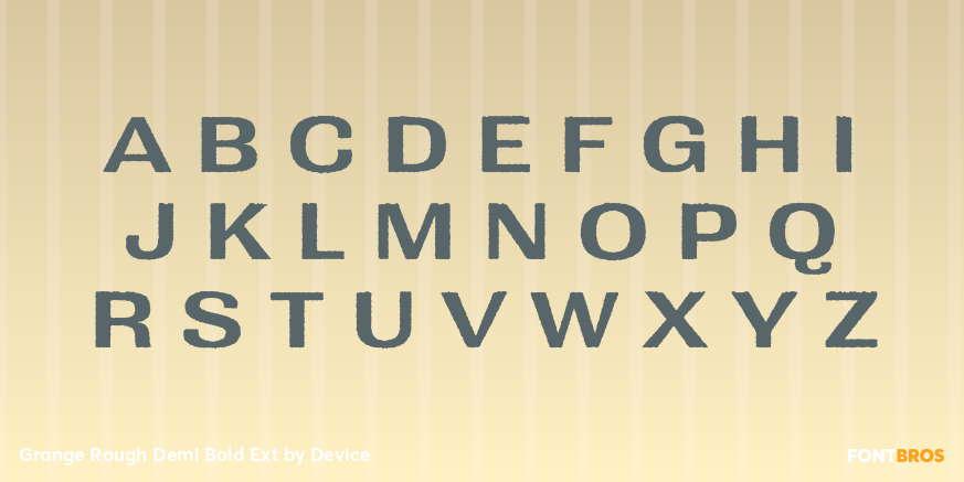 Grange Rough Demi Bold Ext Font Poster #2