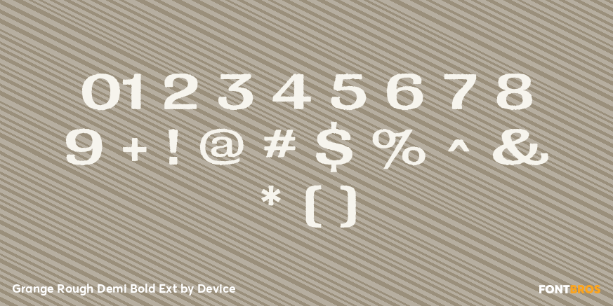 Grange Rough Demi Bold Ext Font Poster #4