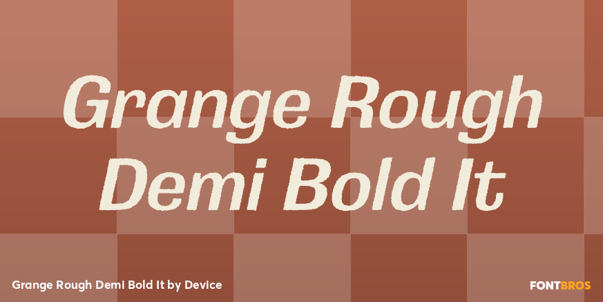Grange Rough Demi Bold It Poster